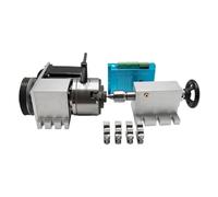 34 Closed Loop Stepper Motor 4:1 with 4th Axis Rotary A Axis + Tailstock K12100mm 4Jaw Chuck for CNC Router HBS860H System