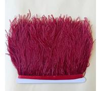 34 Colours Quality Ostrich Feather Trimming Fringe for Millinery Craft Dress Making (Burgundy)