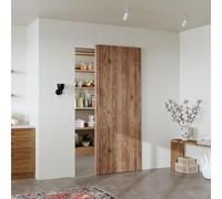 34" Concealed Sliding Barn Door Hardware Kit with Soft Close Mechanism for 26in Passage Opening, Hidden Sliding Door Hardware, Wall Mount for Interior Wooden Door (NO Door)