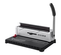 34 Hole Wire Binder Machine, Coil Spiral Binding Machine Punch 12 Sheets, Bind 120 Sheets Book Binder with Adjustable Side Margin, Easy To Punch for A4 / A5 Letter Size or Smaller Sizes,White