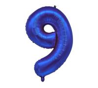 34 Inch Foil Number Balloons 0-9 - Blue, Rose Gold, Pink & Silver Helium Number Balloons for Birthday Party Decorations, Happy Anniversary or Baby Shower Balloon Decor, New Year (BLUE, Number 9)