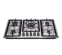 34 Inch Gas Cooktop DT5809 Built-in Stainless Steel 5 Burners Gas Stovetop LPG/NG Convertible Dual Fuel Gas Hob