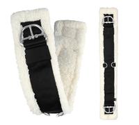 34 Inch Horse Girth, Saddle Strap with Stainless Steel Buckle, Soft Wool with Non-Slip Nylon Webbing, Designed for English Saddles, Easy to Install