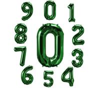 34-Inch Large Foil Helium Number Balloons - Multi-Colored Party Decoration (0-9) (Green, Number 6)