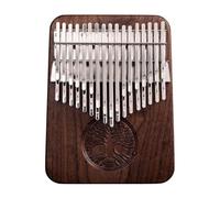 34 Key Kalimba Thumb Piano, B Tuned Black Walnut Wood with Ore Steel Tines for Performance and Recording, Includes EVA Bag Tuner Hammer Song Book