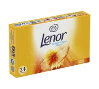 34 Lenor Tumble Dryer Sheets Laundry Fragrance Freshener Softener -