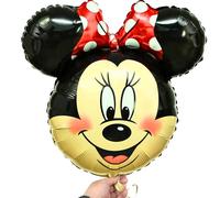 34" Minnie Mouse Shaped Foil Balloon With Red Bow