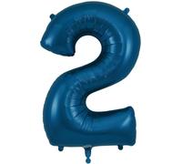 34" Navy Number 2 Foil Balloon