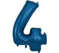 34" Navy Number 4 Foil Balloon
