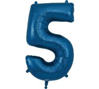 34" Navy Number 5 Foil Balloon