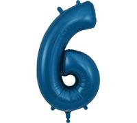 34" Navy Number 6 Foil Balloon