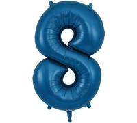 34" Navy Number 8 Foil Balloon