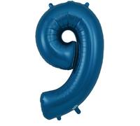 34" Navy Number 9 Foil Balloon