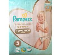 34 Pampers Premium Care Pants Size 5, 12-17 kg