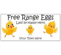 34 Personalised Egg Box Stickers Labels Freshly Laid by Happy Hens