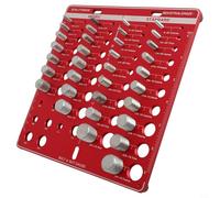 34-Piece Metric and Standard Bolt Thread Gauge, Aluminum Alloy Measuring Tool with 8-Drill Bit Sizer for Workshop, DIY, and Mechanical Use
