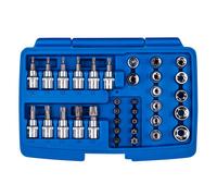 34-Piece Torx Bit Socket Set E4-E20 T10-T60
