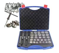 34-Piece Valve Seat Reamer & Grinding Tool Set, Valve Grinding Tool, 22-38 Mm High-Precision Repair Kit with Storage Box