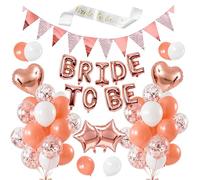 34 Pieces Bride to Be Banner and Hen Party Balloons Set, Bridal Shower Decorations and Hen Do Party Supplies for Pre-Wedding Celebrations