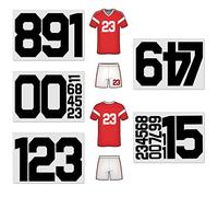 34 Pieces Iron on Numbers T-Shirt, 8 Inch & 2 Inch Heat Transfer Iron on Numbers 0 to 9 for Team Uniform Sports T-Shirt Hats Jersey Football Basketball Baseball (1 Set White)