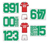 34 Pieces Iron on Numbers T-Shirt, 8 Inch & 2 Inch Heat Transfer Iron on Numbers 0 to 9 for Team Uniform Sports T-Shirt Hats Jersey Football Basketball Baseball (1 Set Green)