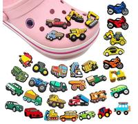 34 Pieces Versatile Shoe Pins in Excavator Shoe Pendants Children, Car Shoe Ornaments PVC Shoe Charm for Crocs, Crocs Pin for Clogs, Funny and Unique Charms Pins for Children, M, Polyvinyl Chloride