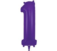 34" Purple Number 1 Foil Balloon