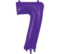 34" Purple Number 7 Foil Balloon