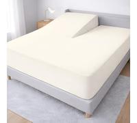 34" Split Head Flex King Fitted Sheet, Soft Brushed Microfiber, Ivory
