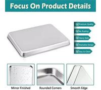 34 X 26 Cm Heavy Duty Stainless Steel Multi Baking Tray Kitchen Home Catering Baking Cook