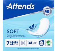 34 x Attends Soft 7 | High Absorbency | Unisex Incontinence Pads | 1 Pack of 34