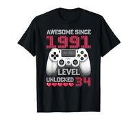 34 years old Gamer birthday gifts 34th birthday for gamers T-Shirt