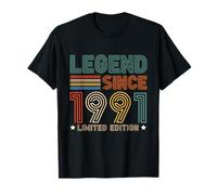 34 Years Old Legend Since 1991 34th Birthday Retro Cool T-Shirt