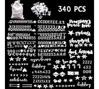 340 Characters White Letter Set for Changeable Felt Letter Boards, 3/4 Inch Letters with Gift Cloth Bag Including Numbers, Symbols,Letters
