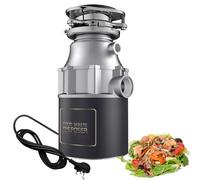 3400RPM Food Waste Disposer, Under Sink Kitchen Garbage Disposal 1200ML Turbo Boosting Food Waste Disposal Unit with Air Switch 4 Stage Grind, Anti-Clamping for Kitchen, Dishwasher