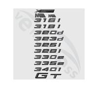 (340i, Glossy black) Car 3D ABS Trunk Letters Logo Badge Emblem Decal Sticker For THE 3 Series