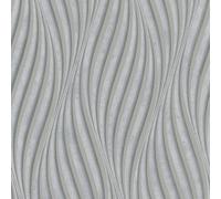 34261 - The New Design Book Geometric Stripe Silver Grey Galerie Wallpaper