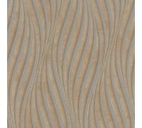 34262 - The New Design Book Geometric Stripe Bronze Brown Galerie Wallpaper