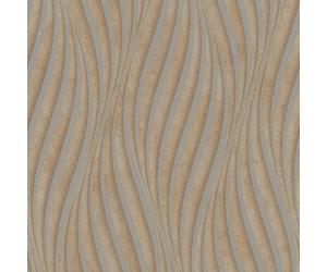 34262 - The New Design Book Geometric Stripe Bronze Brown Galerie Wallpaper