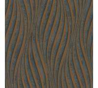 34263 - Urban Textures Wave Black Copper Galerie Wallpaper
