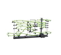 343PCS Marble Roller Coaster Kit, Space Rail Luminous Glow in The Dark with 8 Steel Balls, 18m Track DIY STEM Educational Building Set Toy Gift for Teens & Adults (Level 3)