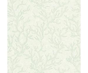 344973 - Versace Sea Coral Green White AS Creation Wallpaper