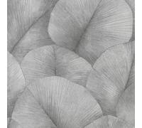 Galerie Kumano Tree Leaf Silver Grey Wallpaper 34508, Silver