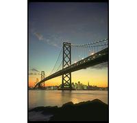 345084 Bay Bridge San Francisco California A4 Photo Poster Print 10x8