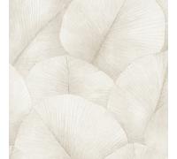 Non-woven wallpaper floral leaves 3D effect texture beige cream 34510 (4,53£/1qm