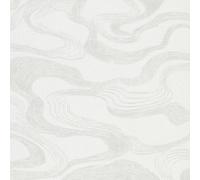 Non-woven wallpaper lines waves fabric look light grey metallic 34534 (4,58£/1qm