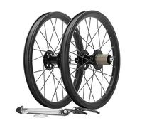 349/16'' BMX Folding Bikes Wheelset V/disc Brake Quick Release Front Rear Wheel 100/135mm Aluminum Alloy Bike Rims 24H Wheel Set Front 2 Rear 4 Bearing Hubs 8 9 10 11 Speed Cassette(Front+Rear)