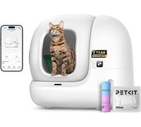 [€349]PETKIT PuraMax 2 Automatic Self-Cleaning Cat Litter Box, App Control Automatic Litter Box with Safety Sensors, Odor Free & Anti-Leakage Basic Bundle Includes Trash Bags,2.4G WiFi & Low Entrance