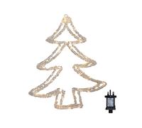 34cm Acrylic Christmas Tree with 80 Warm White Static & Flashing LEDs Samuel Alexander Clear One Size