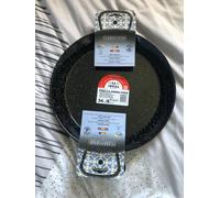34cm ENAMELLED STEEL PAELLA PAN ,PROFESSIONAL PAN + 50g Jar of Paella Colouring